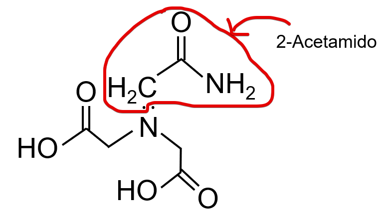 N-(2-Acetamido)iminodiacetic acid中のAcetamido